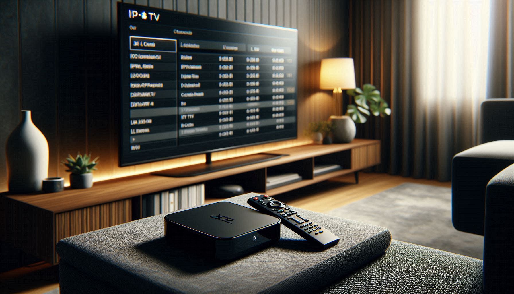 BuzzTV IPTV box setup guide showing cable TV interface