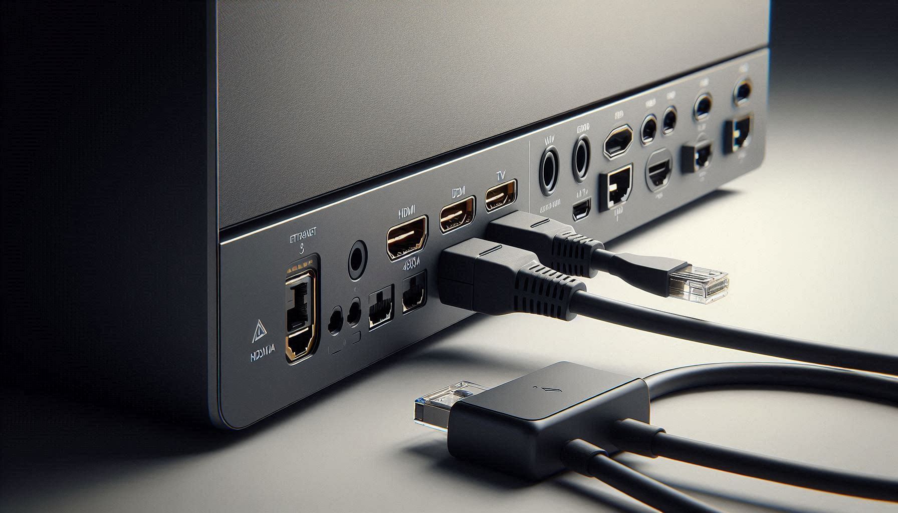 IPTV box Canada setup with HDMI and Ethernet connection