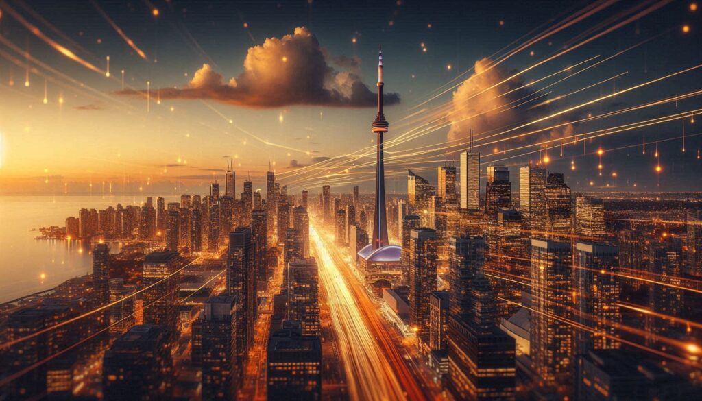 Toronto skyline with CN Tower - IPTV Toronto service