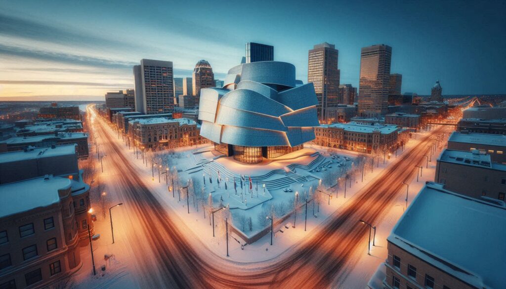 Winnipeg cityscape in winter - IPTV Winnipeg service